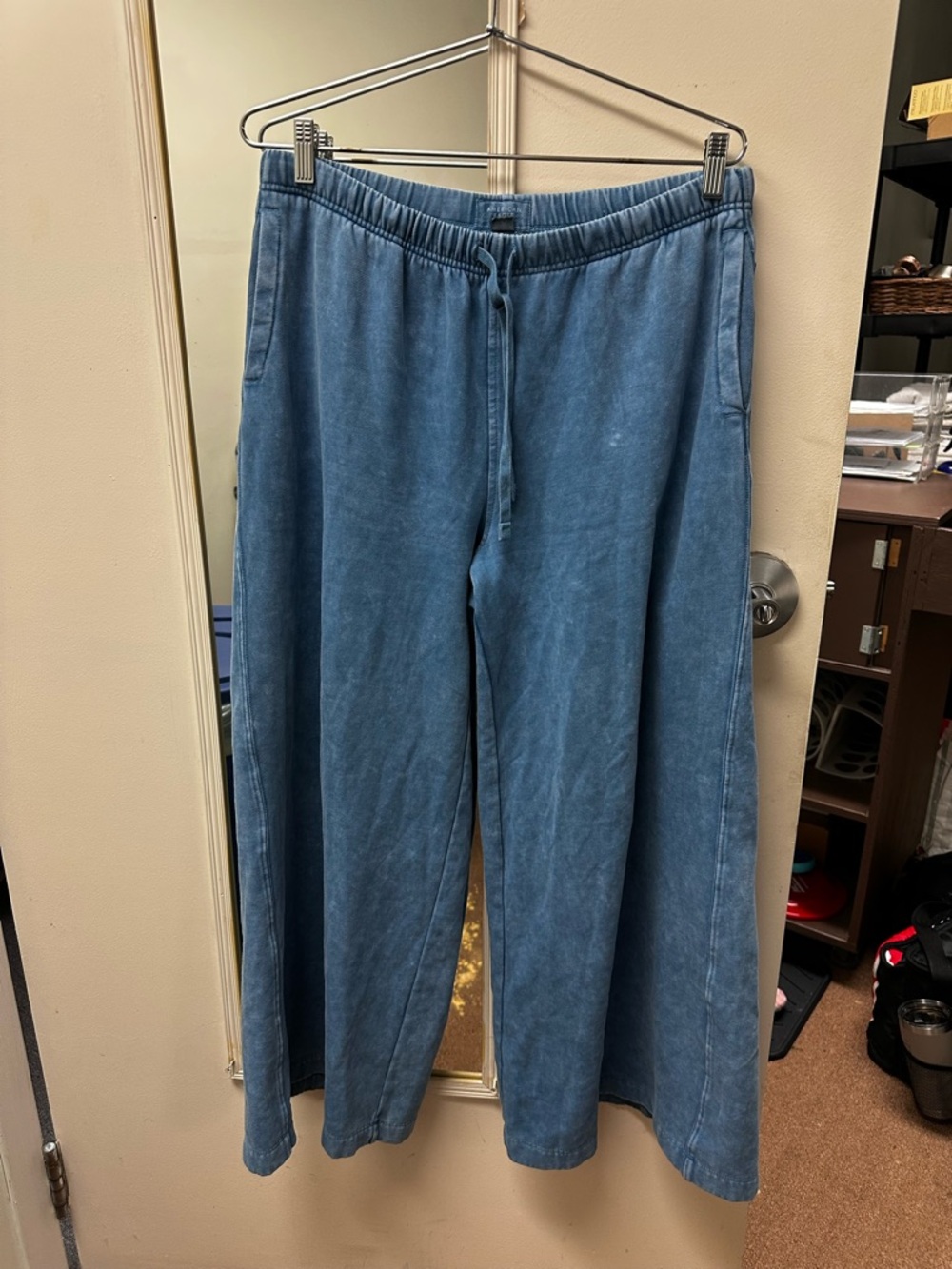 American Eagle Outfitters Light Blue Fleece-Lined Joggers